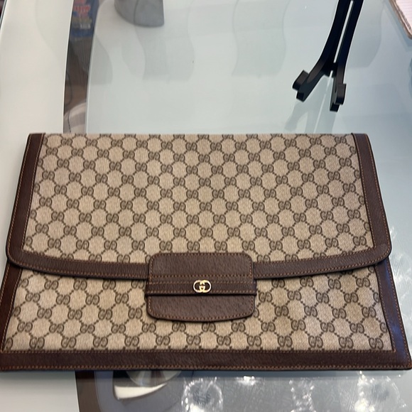 Authentic GUCCI GG Supreme vintage clutch document case hand bag interlo… - Picture 12 of 12